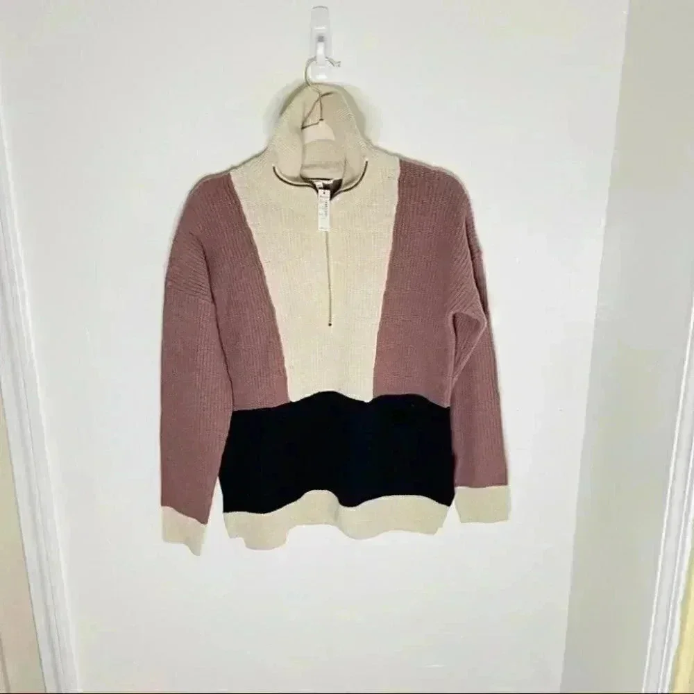 NWT Madewell Glenbrook Half-Zip Pullover Sweater